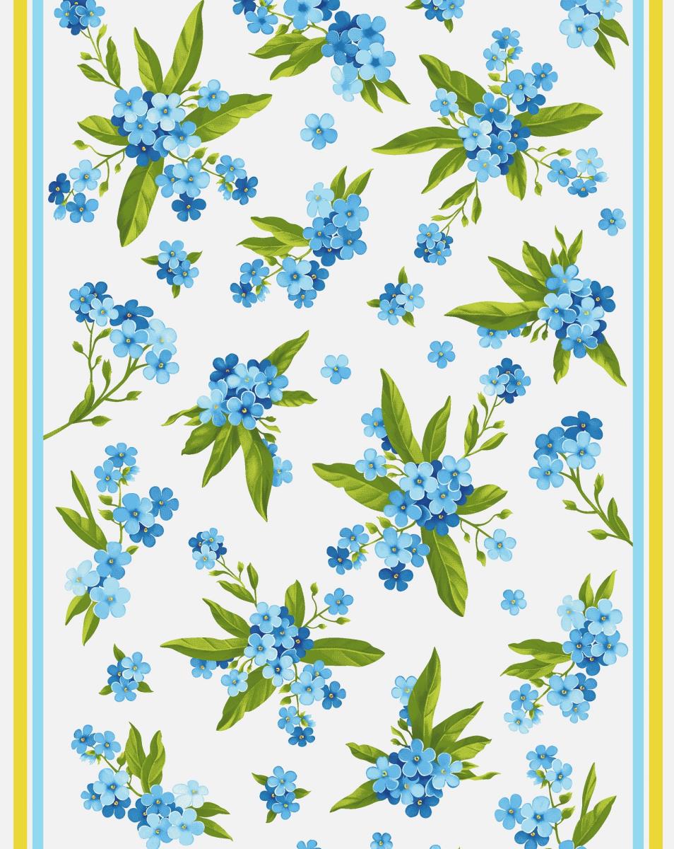 Полотенце 50*70 вафельное (Незабудки)