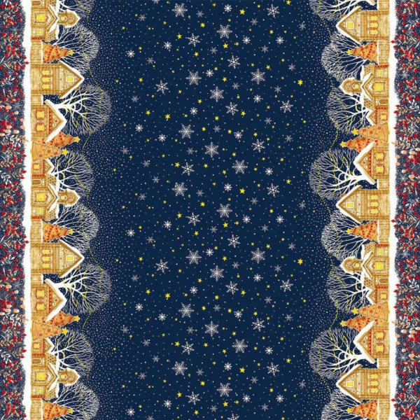 Рушник 50*150 см, рогожка, хлопок 100 % (Полночь)
