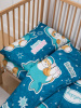 Комплект постельного белья в детскую кроватку, бязь "Комфорт", детская расцветка (Кот Акула)
