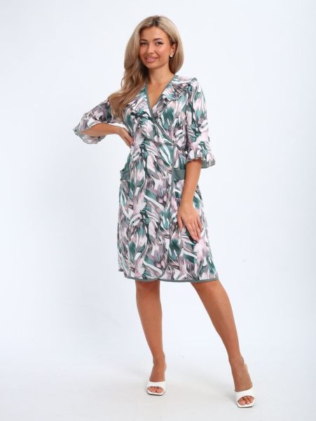 Халат женский, модель 130, трикотаж (Джунгли)