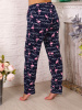 Брюки пижамные женские, модель 162М, трикотаж (Фламинго, синий)