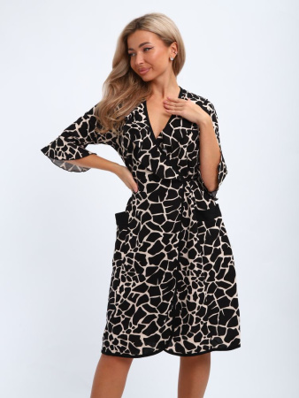 Халат женский, модель 130, трикотаж (Жираф)