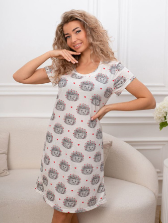 Сорочка ночная женская,мод. 450,трикотаж (Ёжики)
