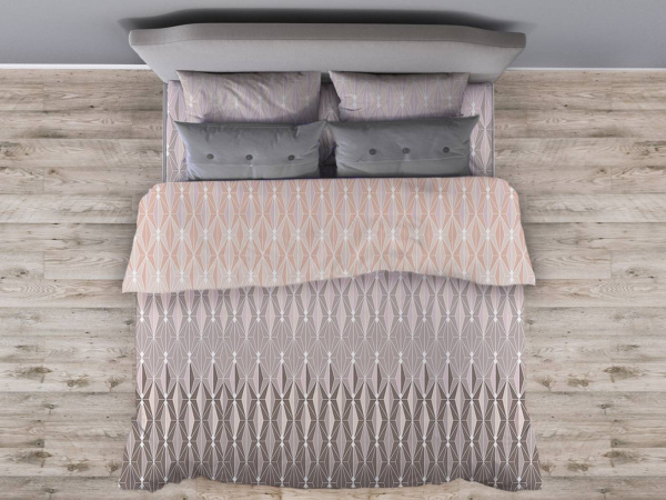 Простыня на резинке 090*200 см, бязь "Комфорт", борт 25 см (Фламант, шоколад)