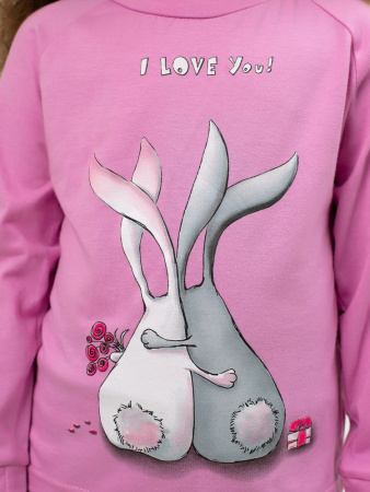 Пижама детская, модель 324, трикотаж (Зайчата  )