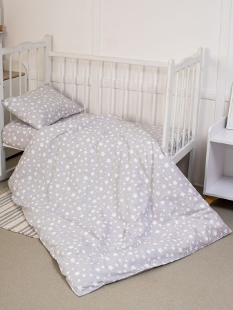 Пододеяльник 112*147 см в детскую кроватку, перкаль, детская расцветка (Звёзды)