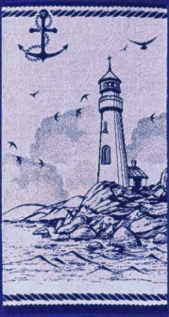 Махровое полотенце 50*90 см, ОАО "Авангард" (Морское. маяк 4472)