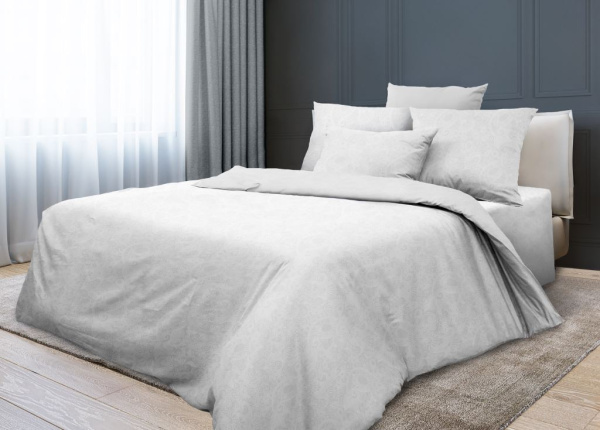 Простыня на резинке 160*200 см, бязь ГОСТ, борт 25 см (Иней)