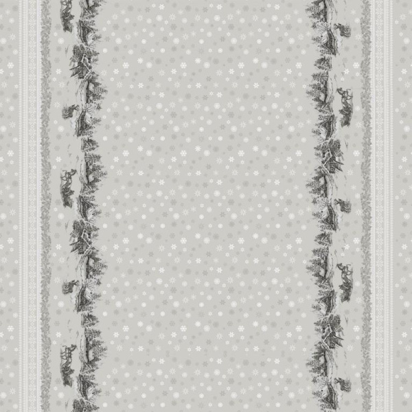 Скатерть 150*250 см, рогожка (Сочельник, цвет льна)