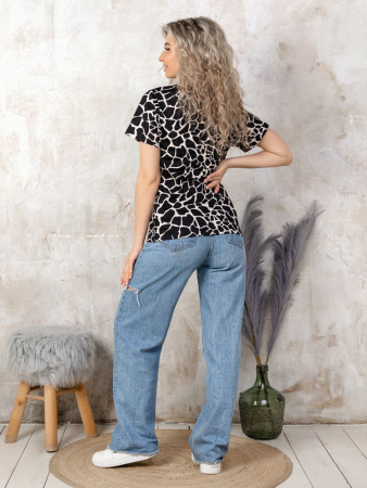 Футболка женская, модель 137, трикотаж (Жираф)