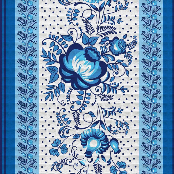 Полотенце 50*70 вафельное (Гжель)