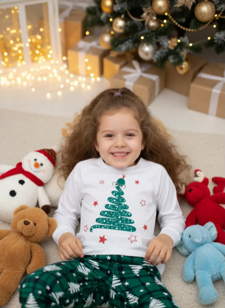 Пижама детская, модель 324, трикотаж (Змейка, зелёный)