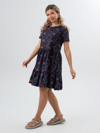 Платье женское, модель 174, трикотаж (Панды)