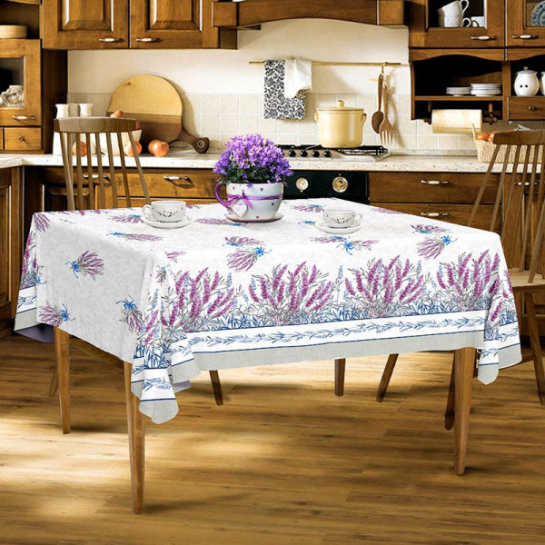Скатерть 150*180 см, рогожка (Лаванда, вид 1)
