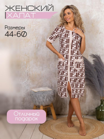 Халат женский, модель 124,трикотаж  (Лабиринт)