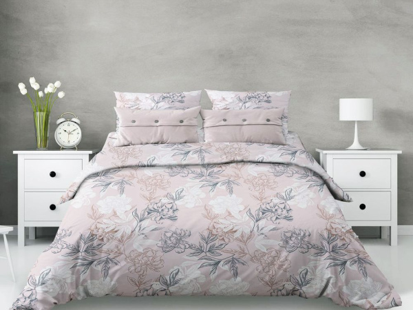 Наволочка 70*70 см, бязь "Комфорт" (Симфония, пудровый)