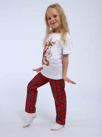 Пижама детская, модель 328, трикотаж (Новый год)