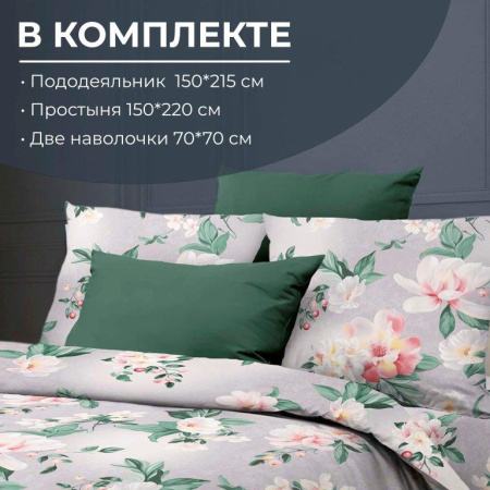 Комплект постельного белья 1,5-спальный, бязь  ГОСТ (220) (Антуанетта)