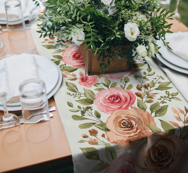 Дорожка для сервировки 50*150 см, хлопок 100% (Королева сада)