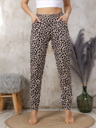 Брюки пижамные женские, модель 162, трикотаж (Лео)