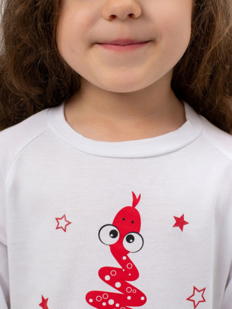 Пижама детская, модель 324, трикотаж (Змейка, красный)