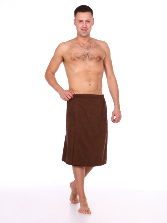 Килт мужской на липучке,100 % хлопок (Шоколад)