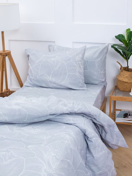 Наволочка 40*60 см, бязь "Комфорт" (Вернисаж, светло-серый)