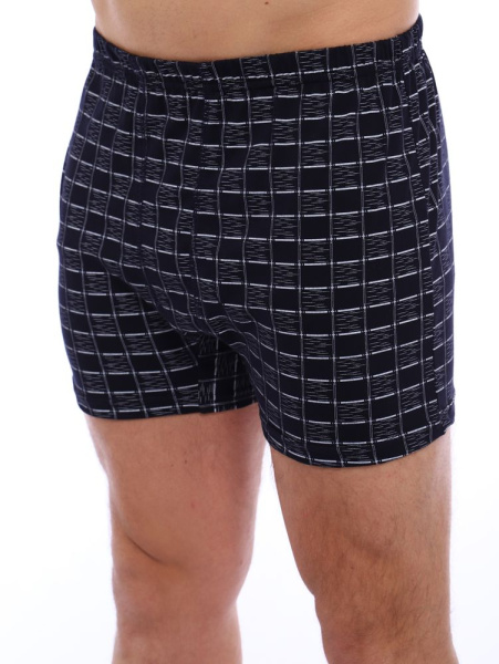 Трусы-боксеры, модель 212, трикотаж (Клетка)