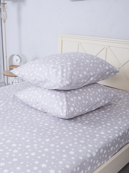 Наволочка 60*60 см, перкаль, детская расцветка (Звёзды)