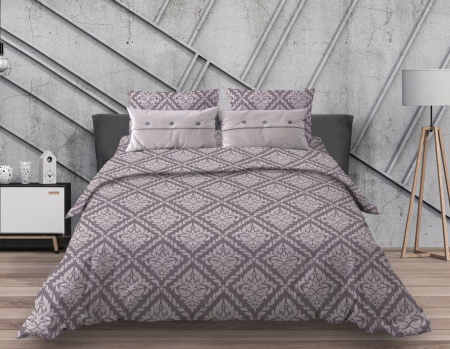 Простыня на резинке 090*200 см, бязь "Комфорт 150 см", борт 25 см (Ритм, коричневый)