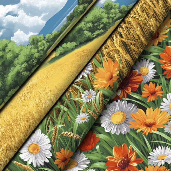 Простыня 2-спальная, бязь ГОСТ (Родные просторы)