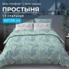 Простыня 1,5-спальная, бязь "Комфорт" (Стрекозы, мятный)
