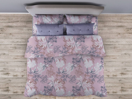 Комплект постельного белья 1,5-спальный, бязь "Комфорт"(220) (Симфония, розовый)