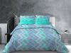 Простыня Евро, поплин (Ниагара, бирюзовый)