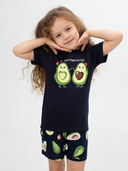 Пижама детская, модель 326, трикотаж (Авокадо, синий)