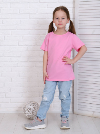 Футболка детская, модель 321, трикотаж (Розовый)