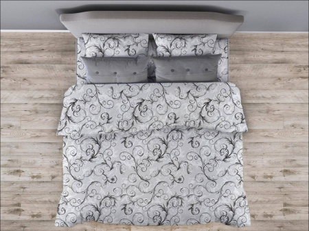 Комплект постельного белья Семейный, бязь "Комфорт" (Валенсия, белый)