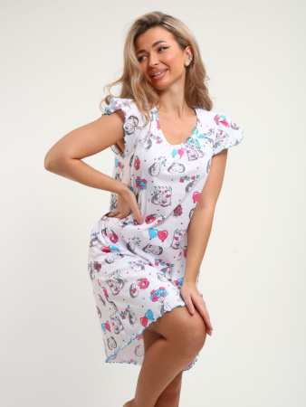 Сорочка ночная женская,мод. 426,трикотаж (Милые ежи)