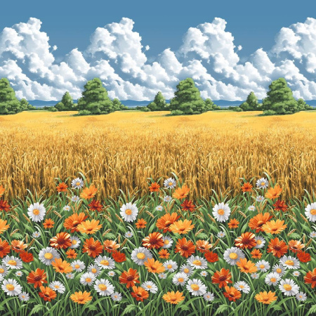 Пододеяльник 2-спальный с вырезом "ромб", бязь ГОСТ (Родные просторы)