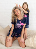Пижама женская, модель 146, трикотаж (Фламинго, синий )