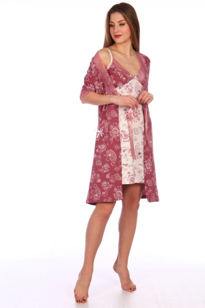 Комплект женский, модель 447, трикотаж (Элегия, сухая роза  )