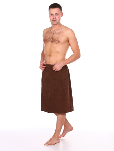 Килт мужской на липучке,100 % хлопок (Шоколад)