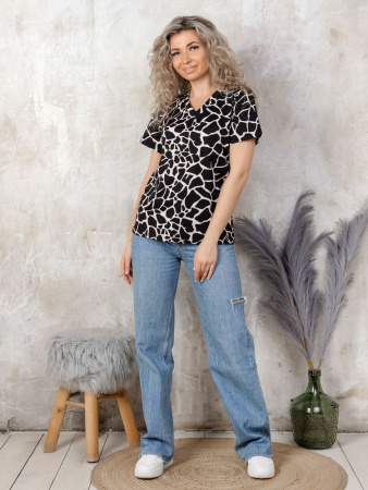 Футболка женская, модель 137, трикотаж (Жираф)