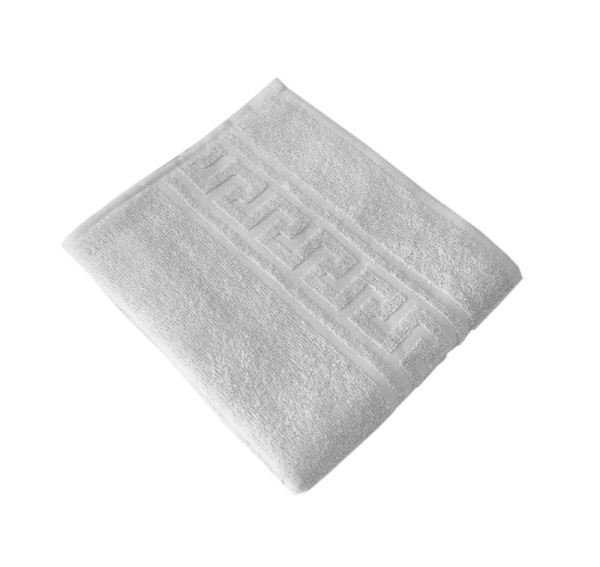 Махровое гладкокрашеное полотенце 40*70 см 380 г/м2 (Белый)