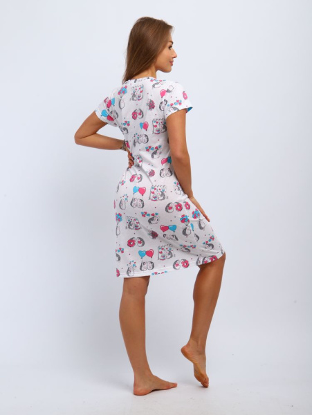 Сорочка ночная женская,мод. 450,трикотаж (Милые ежи)