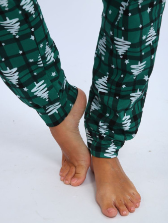 Брюки женские, модель 162, трикотаж (Елочка, зеленый)