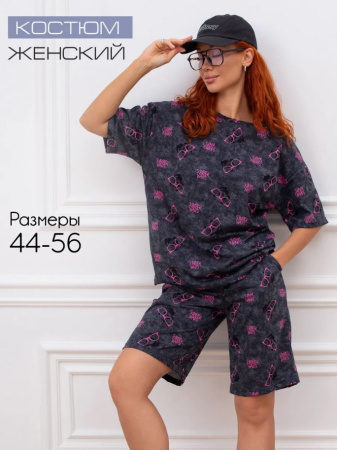 Костюм женский, модель 176, трикотаж (Панды)