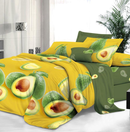 Простыня 2-спальная, сатин "Престиж" (Авокадо (компаньон))
