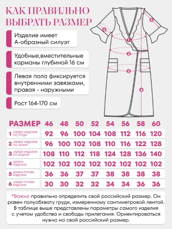 Халат женский, модель 130, трикотаж (Джунгли, розовый)