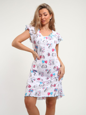 Сорочка ночная женская,мод. 426,трикотаж (Милые ежи)